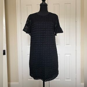 Banana Republic Black Eyelet Dress